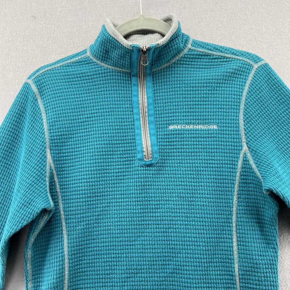 Outfitter Trading Co. Performance Womans Waffle Knit Teal Half Zip Pullover - S